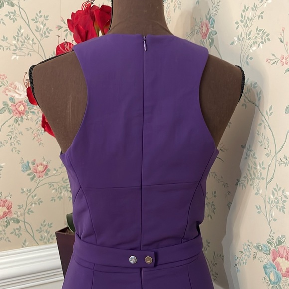 Jason Wu Runway Collection Purple Wool & Silk Lined Fitted Dress 8 (best fits 4) - Picture 5 of 8